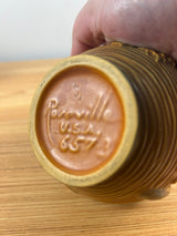 Vintage Roseville Pottery Orange/Green Floral BUSHBERRY Vase 657 - 3” Excellent