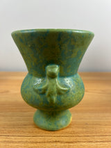 Weller Art Pottery Green 'Frosted Matte' 5.25" Tall Double Handle Vase