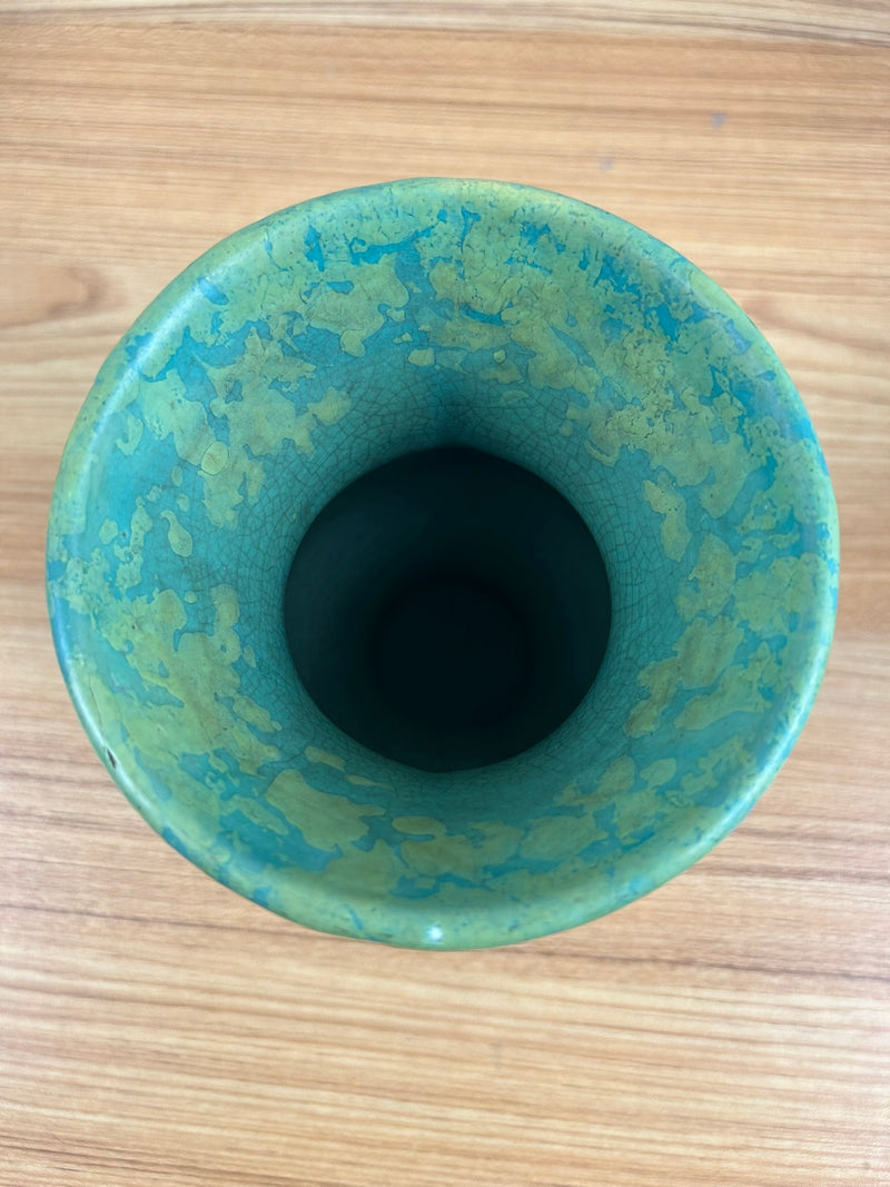 Weller Art Pottery Green 'Frosted Matte' 5.25" Tall Double Handle Vase