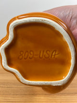 Hull Pottery Vintage MCM #809 Large Sitting Cat Vase In Orange & Yellow