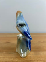 Beautiful Vintage Royal Copley Orange And Blue Bird Planter