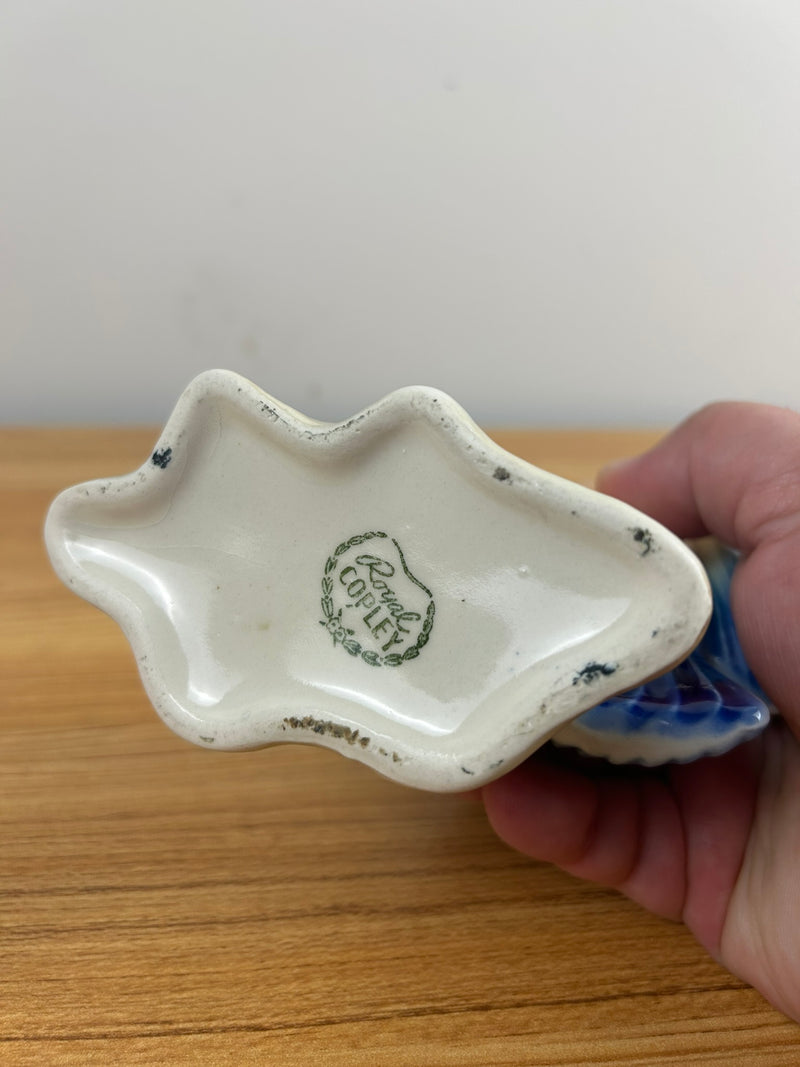 Beautiful Vintage Royal Copley Orange And Blue Bird Planter