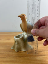 Beautiful Vintage Royal Copley Orange And Blue Bird Planter