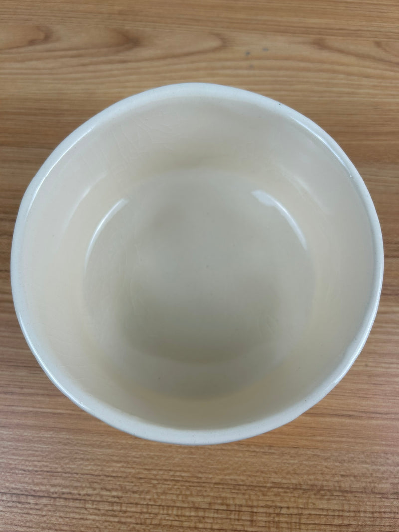 Brush Pottery Vintage Mid Century Hand Painted Floral 6" Pottery Bowl