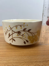 Brush Pottery Vintage Mid Century Hand Painted Floral 6" Pottery Bowl