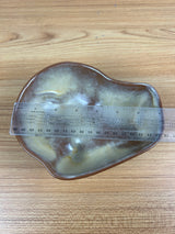 Frankoma Pottery Dish Bowl 4N Pine Cone Decorated Artist Signed.