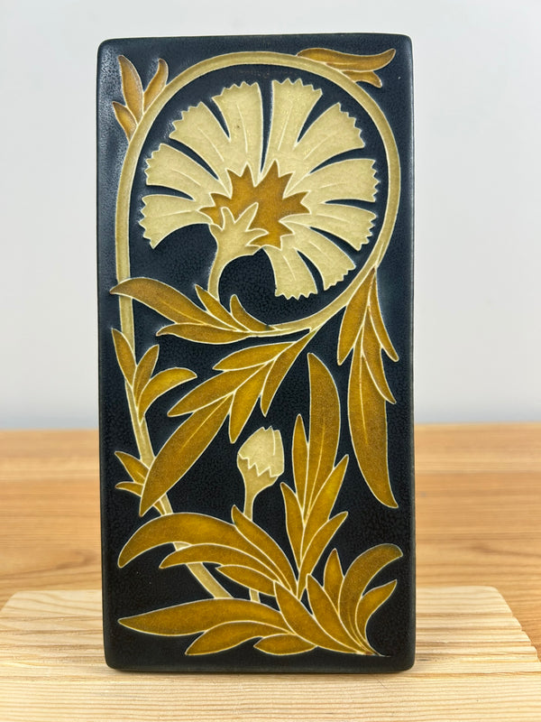 MOTAWI TILEWORKS Carnation Floral Tile Ann Arbor Arts & Crafts 4" x 8"