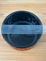 Mount Clemens Pottery 1968 Red MCM Mottled Red Glaze Bowl Black Interior