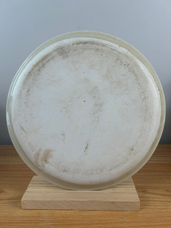 UNITY POND BEAUTIFUL VINTAGE CERAMIC PLATE DEPICTED 2 FLOATING GEESE