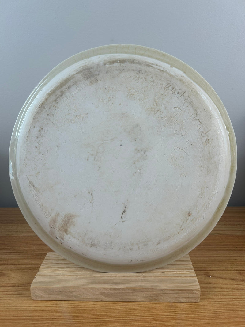 UNITY POND BEAUTIFUL VINTAGE CERAMIC PLATE DEPICTED 2 FLOATING GEESE