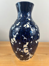 Ken Tracy Studio 2024 Art Deco Pottery Hand Made Scenic Blue White Ceramic Vase