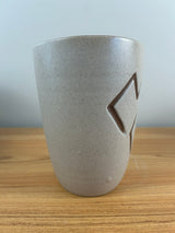 Pigeon Forge Pottery Tennessee Mid Century Modern Gray Cylinder Vase
