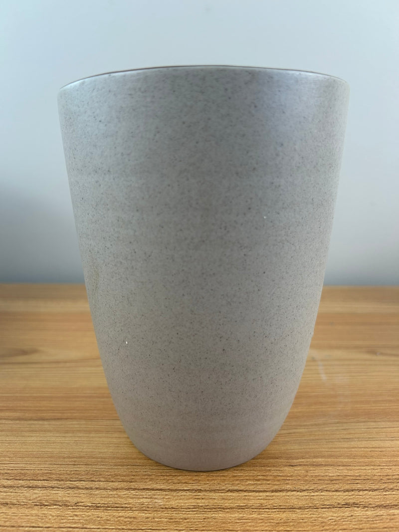 Pigeon Forge Pottery Tennessee Mid Century Modern Gray Cylinder Vase