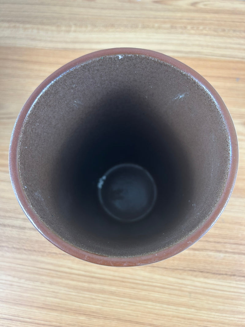 Pigeon Forge Pottery Tennessee Mid Century Modern Gray Cylinder Vase