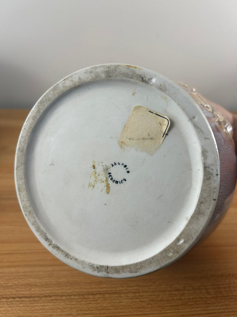 Carillon China Pottery Vintage Aramold Ceramics Large Asian Flower Design Vase