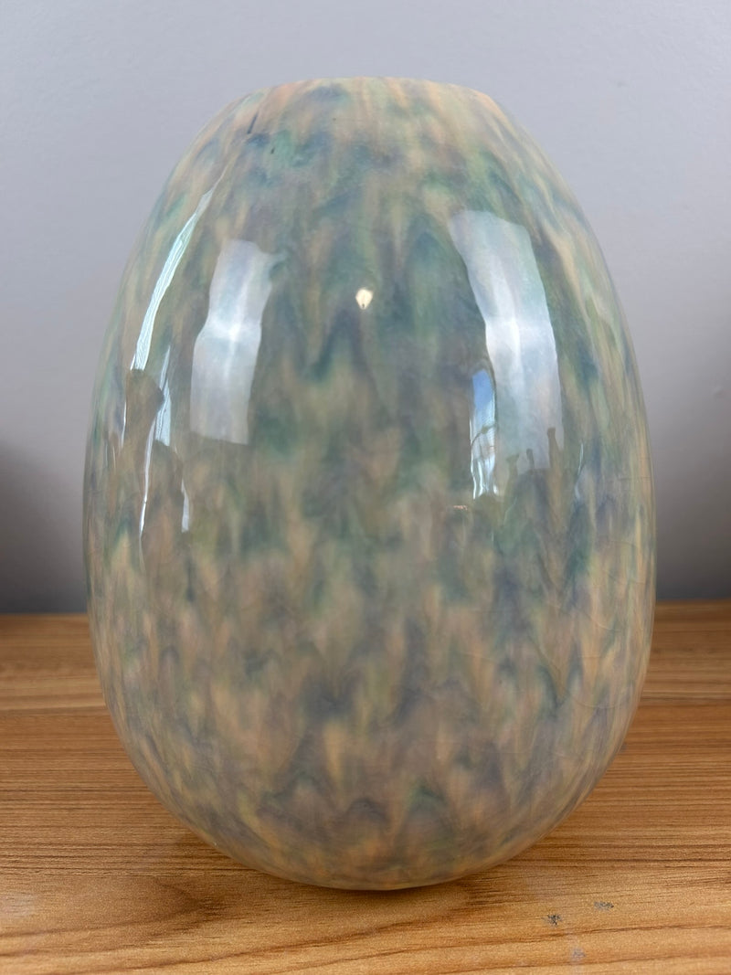 Royal Haeger Hickman Early Mauve Agate 7.5" x 5.5" Ball Vase Gorgeous Glazes