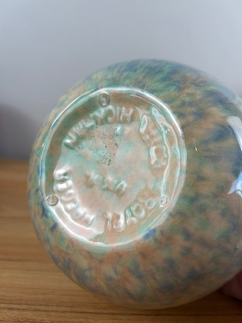 Royal Haeger Hickman Early Mauve Agate 7.5" x 5.5" Ball Vase Gorgeous Glazes