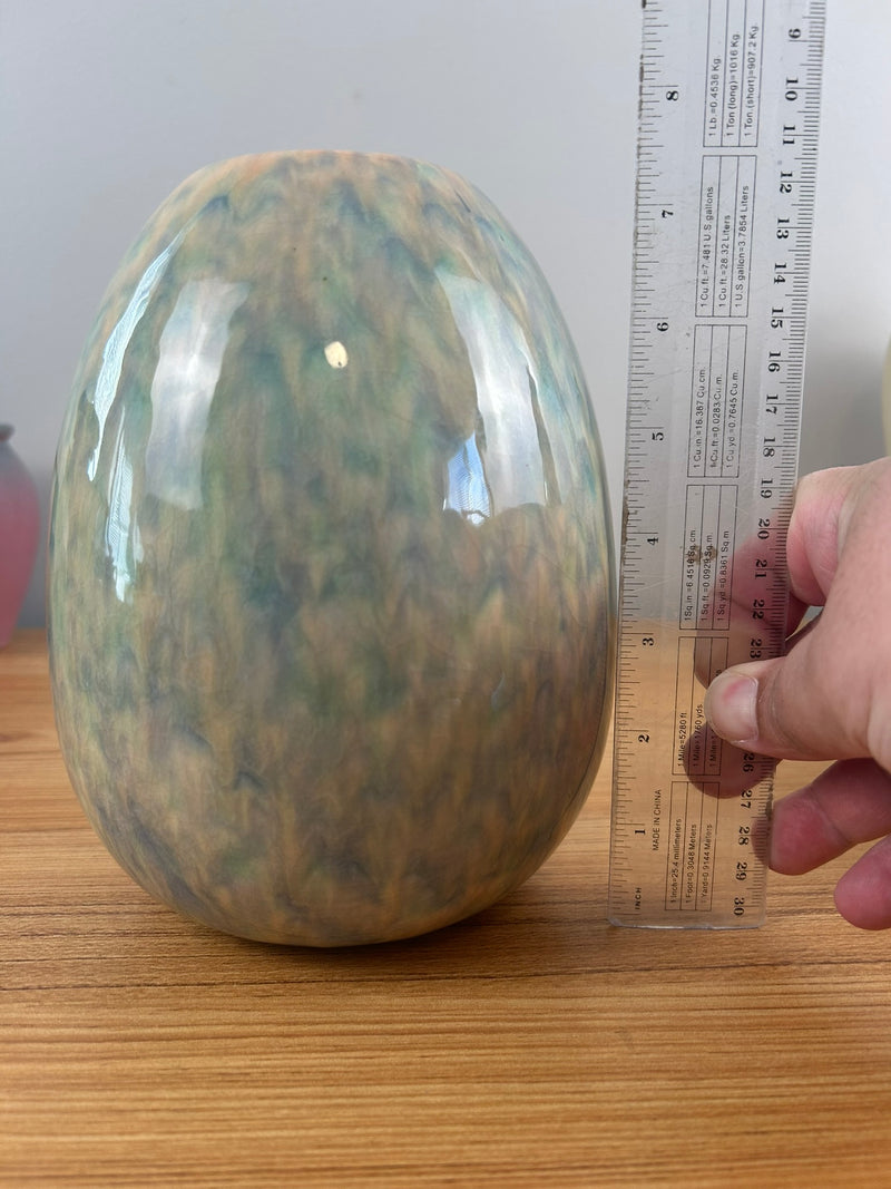 Royal Haeger Hickman Early Mauve Agate 7.5" x 5.5" Ball Vase Gorgeous Glazes