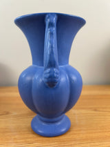 Niloak VIntage Blue Double Handled Stoneware Ceramic Vase Urn Matte Finish