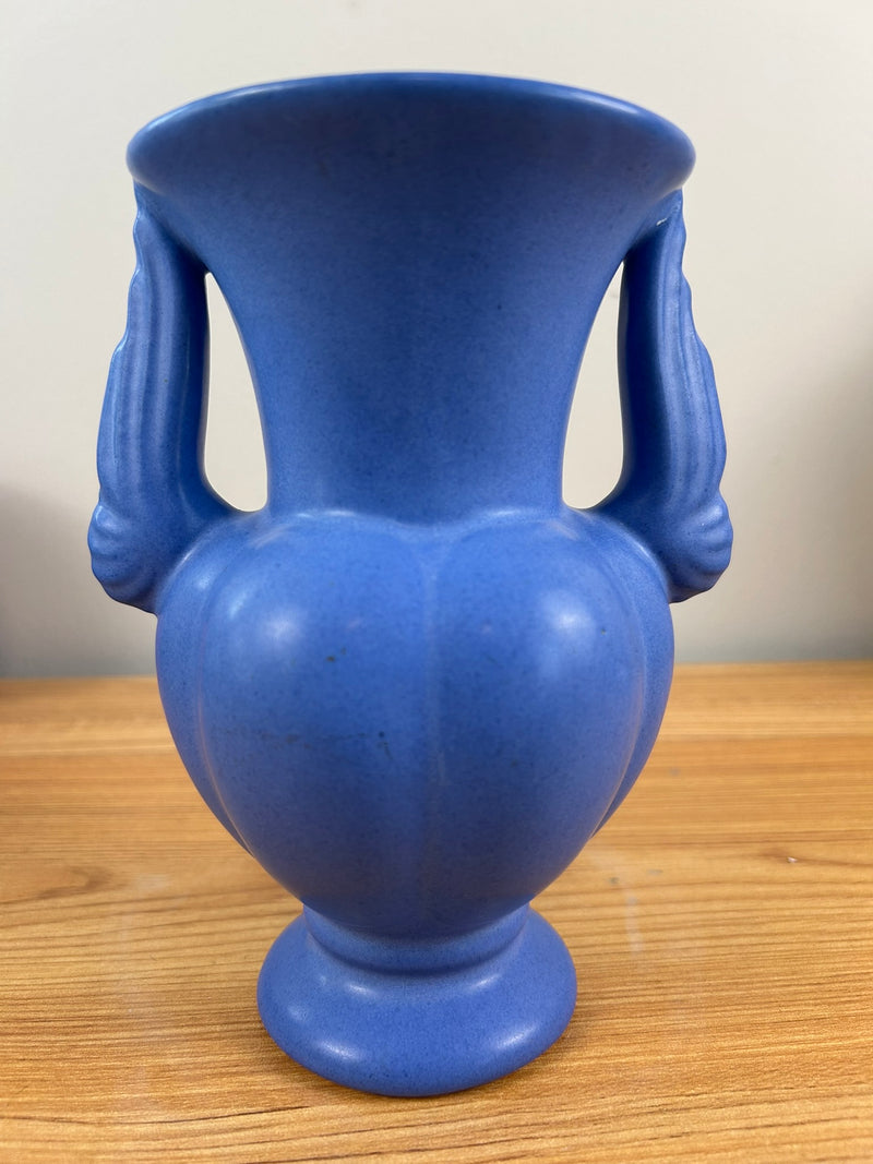 Niloak VIntage Blue Double Handled Stoneware Ceramic Vase Urn Matte Finish