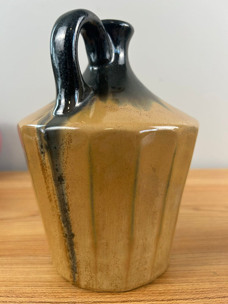 Fulper Copper Black Crystalline Flambe Musical Handled Jug In Working Order