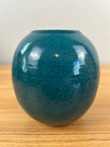 CLAIRVAUX CALIFORNIA STUDIO ART POTTERY BLUE VASE FATHER ANTHONY BELLESORTE 2000