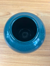 CLAIRVAUX CALIFORNIA STUDIO ART POTTERY BLUE VASE FATHER ANTHONY BELLESORTE 2000