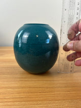 CLAIRVAUX CALIFORNIA STUDIO ART POTTERY BLUE VASE FATHER ANTHONY BELLESORTE 2000