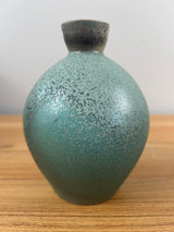Peter Rose Pottery 6" Urn Bud Vase Mottled Green Signed Stamped