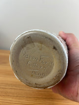 Pigeon Forge Pottery (TN 1946-99) 11.5" Cylinder Vase White Speckled Glaze