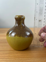 Pigeon Forge Pottery Tennessee Yellow Brown Drip Glaze Jug 4.5" Tall