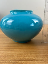 Blue Vase Signed 1930’s Vintage Blue Glazed Art Pottery PH Genter Broadmoor