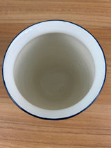 Ken Tracy Studio 2020 Art Deco Pottery Hand Made Scenic Blue White Ceramic Vase