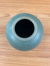 CLAIRVAUX CALIFORNIA STUDIO ART POTTERY GREEN VASE FATHER ANTHONY BELLESORTE 1998