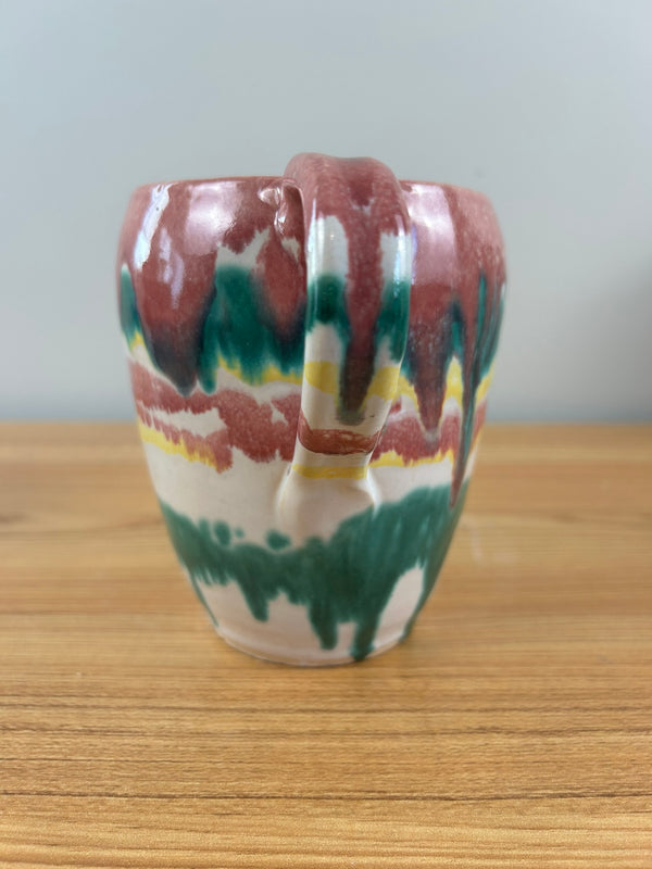 AR Cole North Carolina Rainbow Glaze Pottery Pitcher