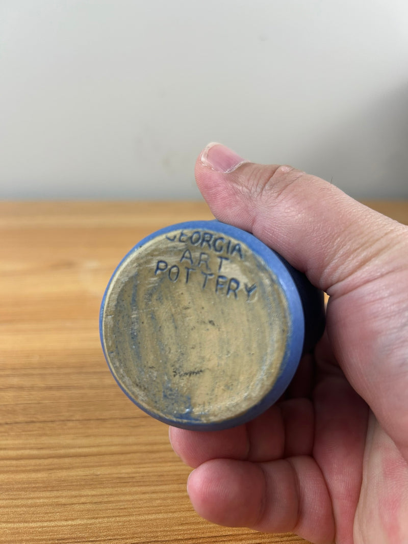 W J Gordy Georgia Art Pottery 5.5 Ewer Rebecca Pitcher Mark WJG & Ga Art Pottery