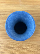 Dickota Art Pottery Blue Mottled Glaze Cabinet Vase 4" Tall