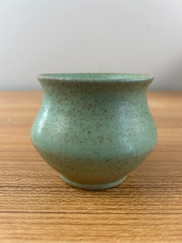 Margaret Pachl U. North Dakota School Mines Mottled Green Art Pottery Vase