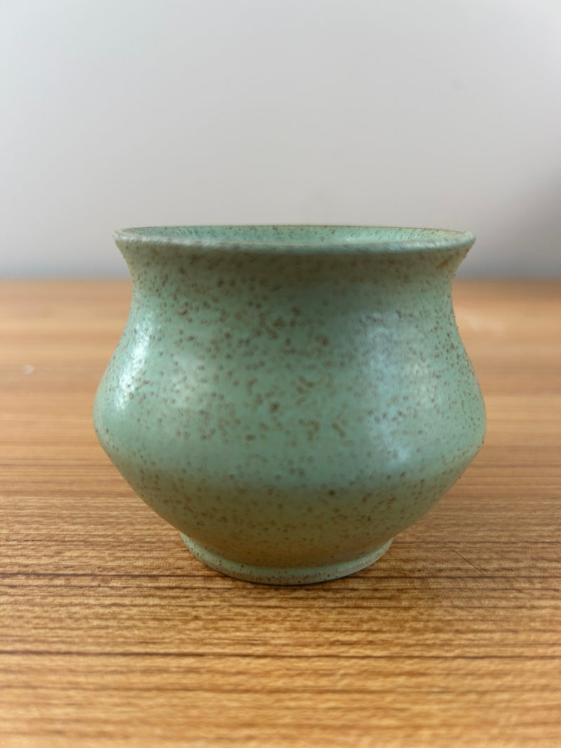 Margaret Pachl U. North Dakota School Mines Mottled Green Art Pottery Vase