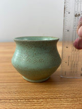 Margaret Pachl U. North Dakota School Mines Mottled Green Art Pottery Vase