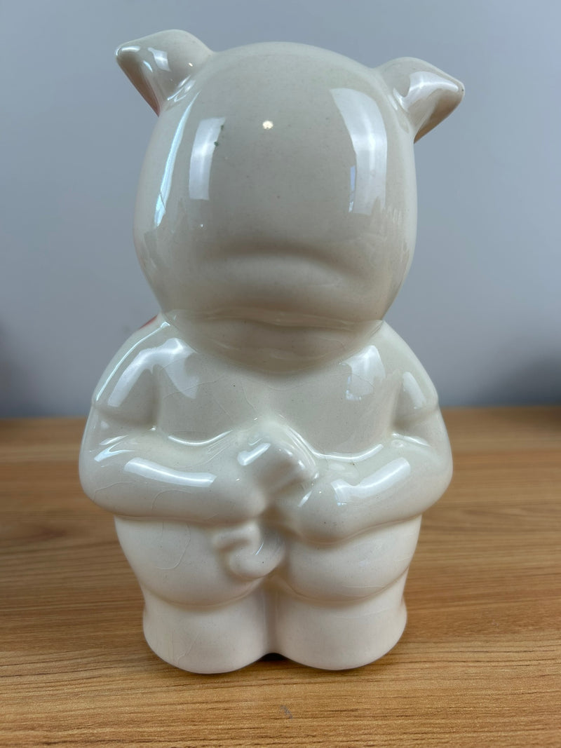 Royal Copley 1950's Vintage Art Pottery  Piggy Bank "Always First 1863-1959"