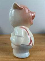 Royal Copley 1950's Vintage Art Pottery  Piggy Bank "For My Cadillac"
