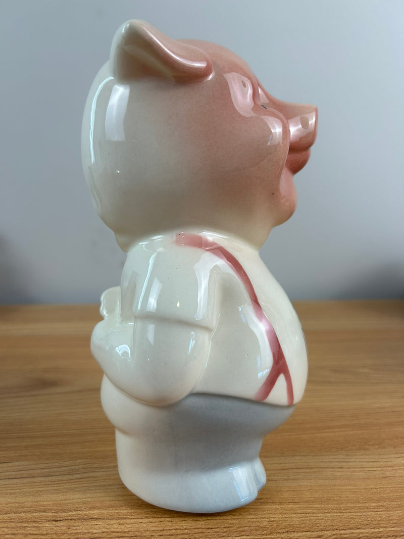 Royal Copley 1950's Vintage Art Pottery  Piggy Bank "For My Cadillac"