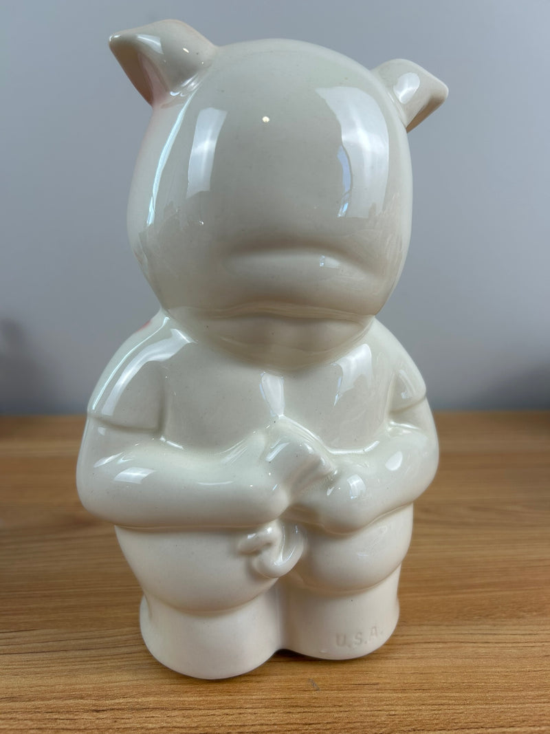 Royal Copley 1950's Vintage Art Pottery  Piggy Bank "For My Cadillac"