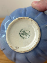 Royal Copley Vintage MCM Blue Bird on Blue & Pink Petal Bowl Planter