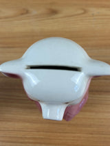 Royal Copely Art Pottery  6" Ceramic Pink Figural Pig Piggy Bank