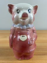Royal Copely Art Pottery  6" Ceramic Pink Figural Pig Piggy Bank