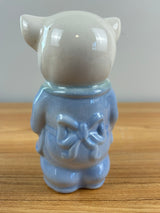 Royal Copely Art Pottery  6" Ceramic Blue Figural Pig Piggy Bank