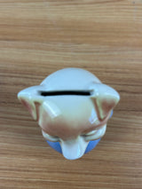 Royal Copley Art Pottery Blue Figural Piggy Bank- 1940-50s