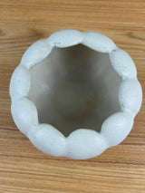 Niloak Art Pottery Scalloped Bowl Planter Vase White Cream Glaze